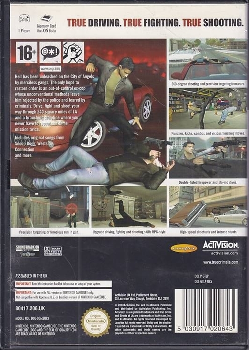True Crime Streets of LA - GameCube spil (B Grade) (Genbrug)